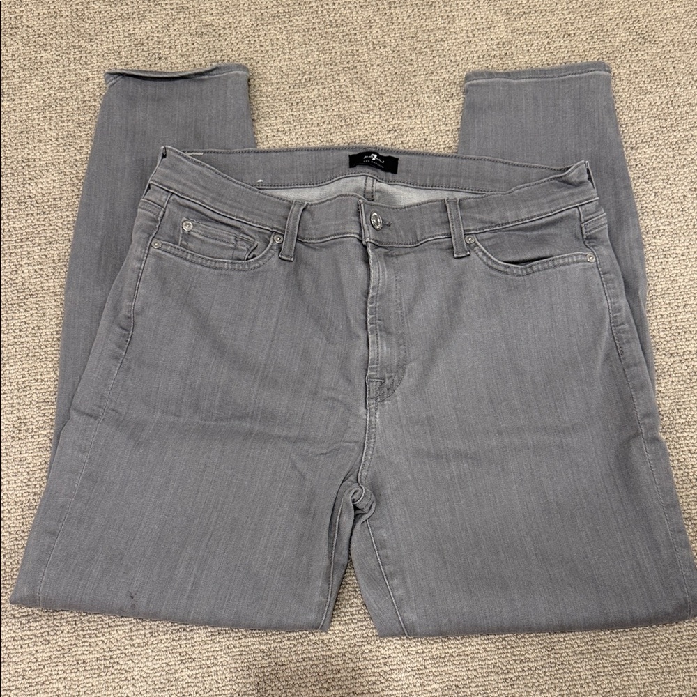 7 For All Mankind Grey High Waisted Jeans